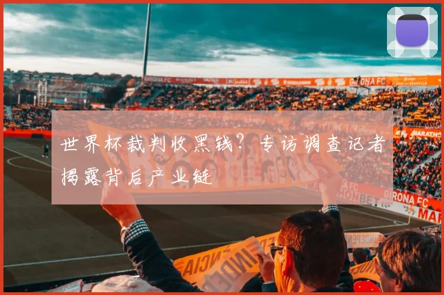 世界杯裁判收黑钱？专访调查记者揭露背后产业链