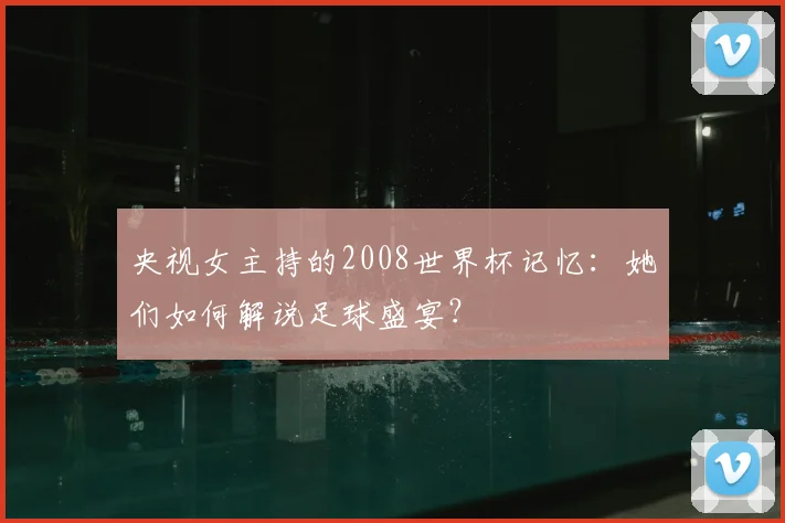 央视女主持的2008世界杯记忆:她们如何解说足球盛宴?